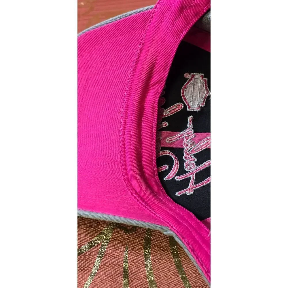 Harley Davidson pink and gray strapback baseball cap